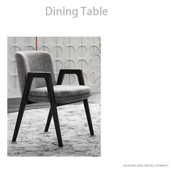 New Arrival Commercial Restaurant Seating Upholstered Dining Chair with Armrest Solid Wood Frame for Cafe Hotel Dining Room