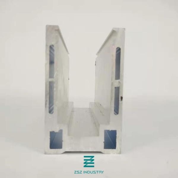 H100mm X W62mm Metal Fencing Railing Aluminum U Channel For Glass Balustrade Base