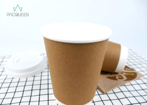 Excellent Insulation Double Paper Cup , Paper Espresso Cups Moisture Proof