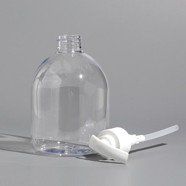 16 oz 500ml empty pump dispenser bottle for hand sanitizer 500ml bottle PET Transparency