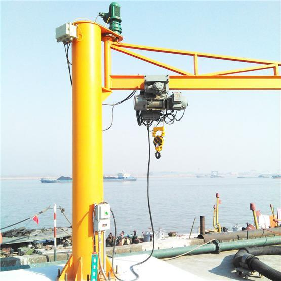 Custom Movable Mini Electric Jib Crane with 360° Rotation and Floor Mounted Design