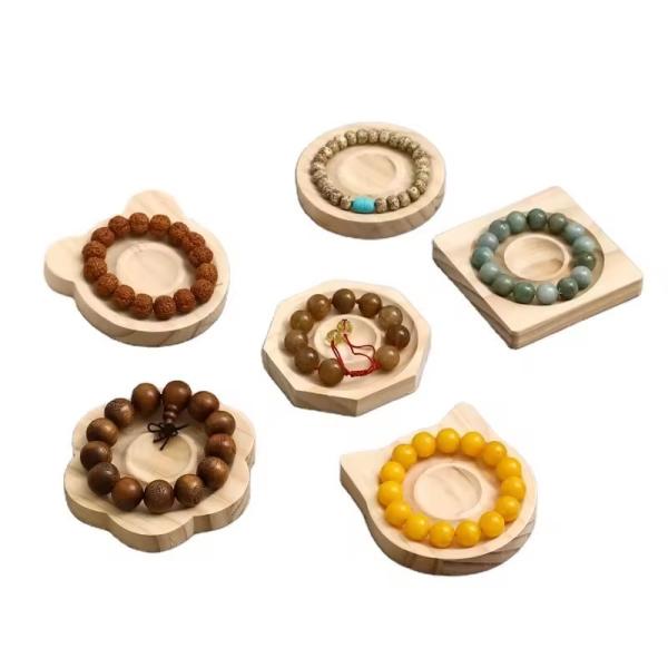 Wholesale Round Jewellery Wooden Bracelet Holder Beautiful Personal Trinket Display