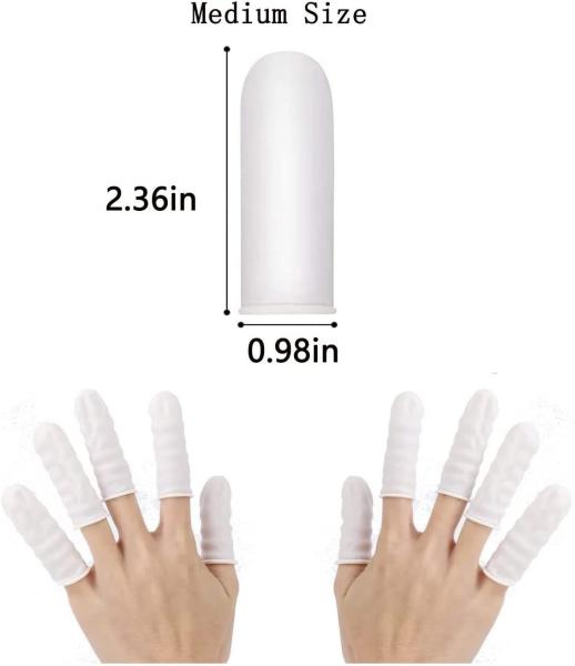 Disposable Latex Finger Cots, Protect Fingers, Anti-Static Industrial Medium Finger Cots, For Electronic Repair