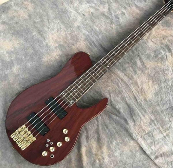Custom Grand Guitar Bass 5 String Bass Elm Body Fingerboard Inlay Acoustic Steel String Guitars Acoustic Guitar