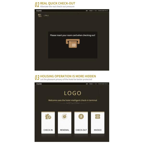 27 inch OEM & ODM Capacitive Touch Hotel Motorized Hotel Terminal Multifunction Self Service Kiosk