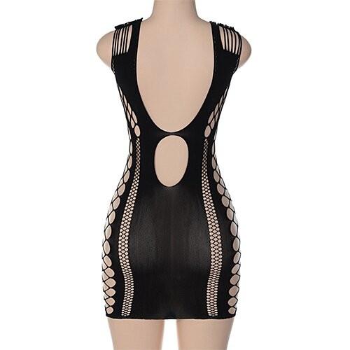 OEM maufactory European American Summer Polyester Sexy Hot Spicy Grid Dress