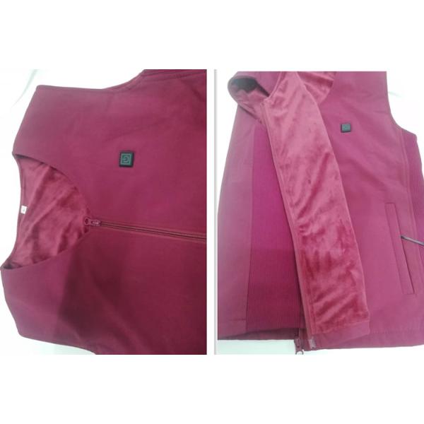 V Neck Rechargeable Heated Vest  7.4V 4400mAh Thermal Vests Ladies Spandex / Polyester