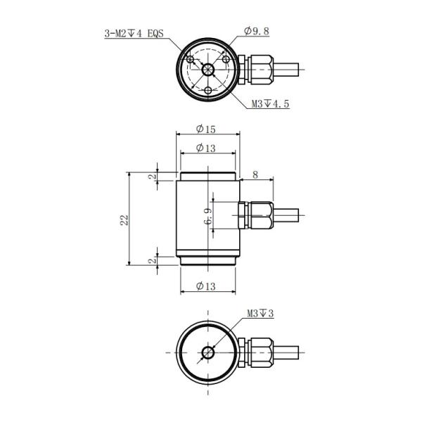 датчик силы напряжения нержавеющей стали ячейки загрузки столбца 50-1000N