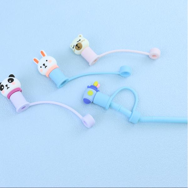 Couverture de paille en Silicone personnalisée de 8mm 10mm 12mm 14mm 15mm pour s'adapter à différents matériaux de breloques en silicone de paille