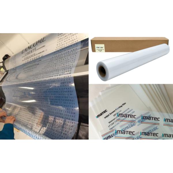 Waterproof Milky Transparent Inkjet Printable Film For Pigment Dye Ink