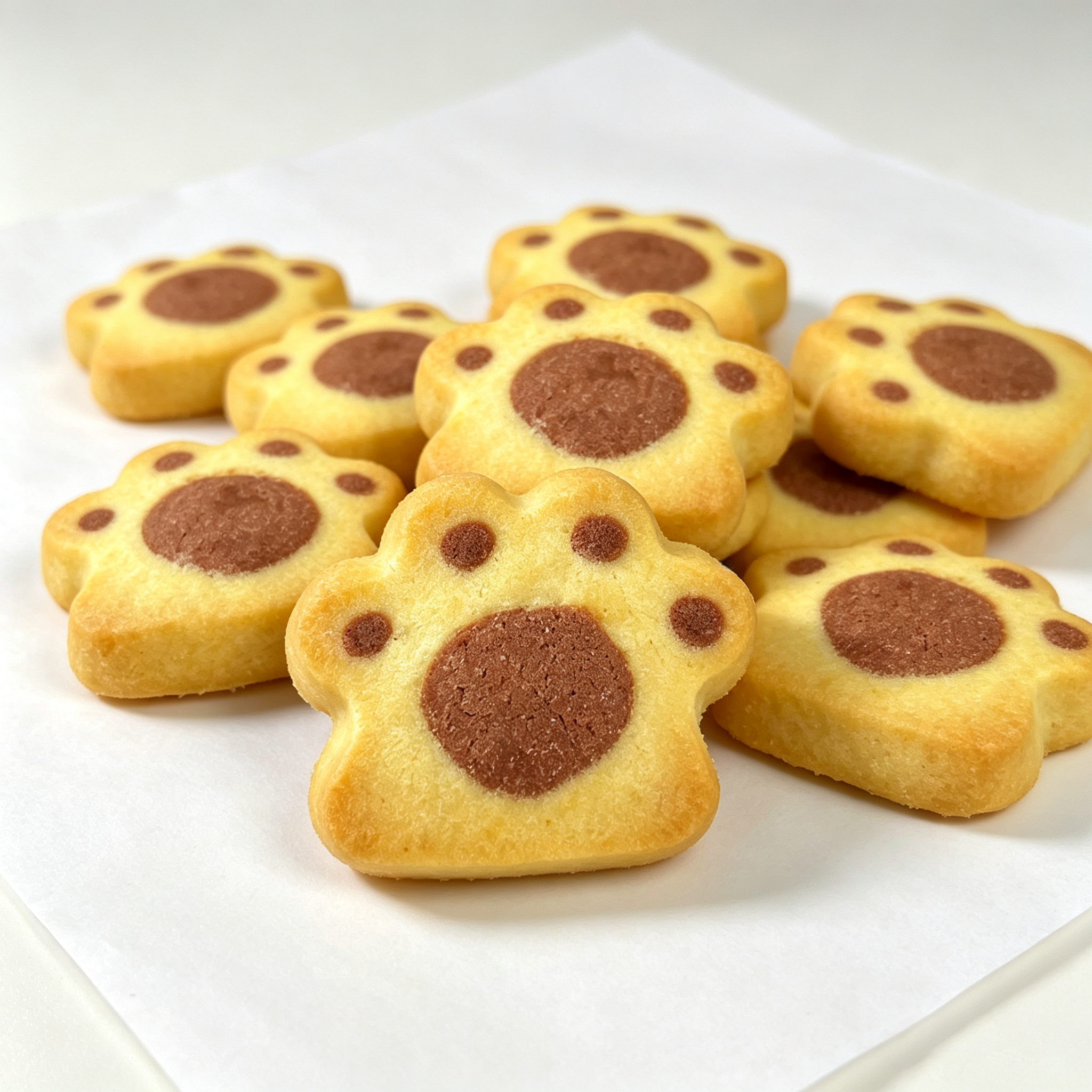 Handmade Style Bakery Item Cat Paw Cookies Rich Milk Flavor  Holiday Gift Idea