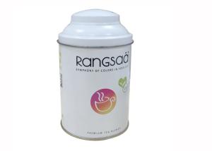 Food Grade Airtight Tea Tin Box , 75g Capacity Round Tin Packaging LFGB Approved