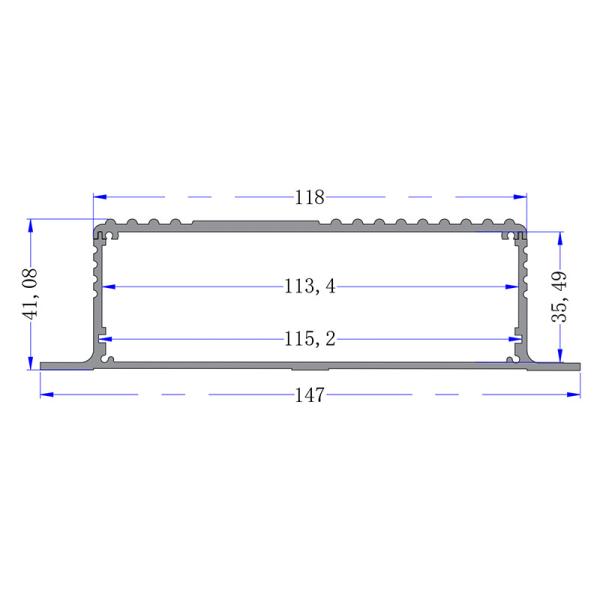 118*41*150mm Aluminum Heat Sink Case Split Body Enclosure For Switch Network