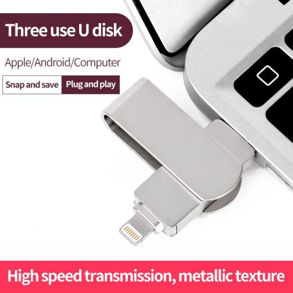 Серебряные USB-накопители OTG для быстрой и простой передачи данных с функцией подключения