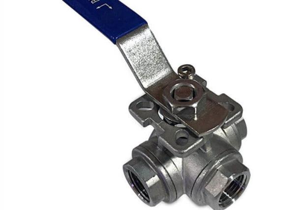 1 Inch Stainless Steel Sanitary Valves  3 Way Sanitary Ball Valve PTFE Sealing Material For Food Line