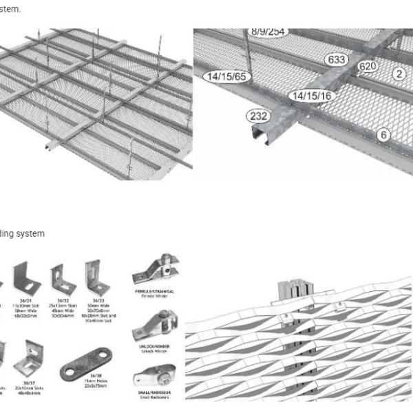 Building Material Facade Cladding Aluminum Expanded Metal Sheet Wire Mesh For Corridor Stair Baffle