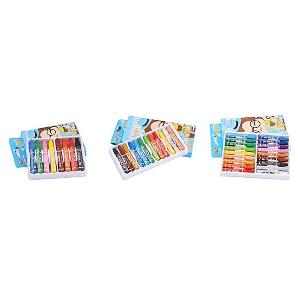 Non-toxic 8 , 12, 24, 48 Colors Oil Paint Sticks Washable Water soluable for Kids Stationery Painting Supplies OEM ODM