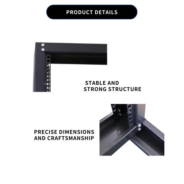 Black 27U Open Rack Perfect for 19inch Cabinet Standard Needs