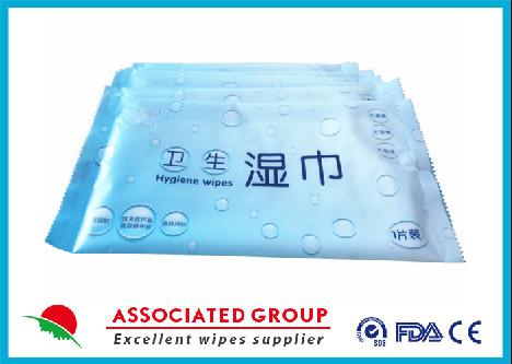 Individual Wrapped Adult Wet Wipes , Non Toxic Cleaning Wipes Convenient Carry on