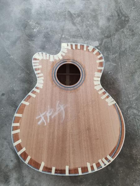Solid mahogany wood left handed grand cutaway acoustic guitar jumbo size mahogany wood acoustic electric guitar