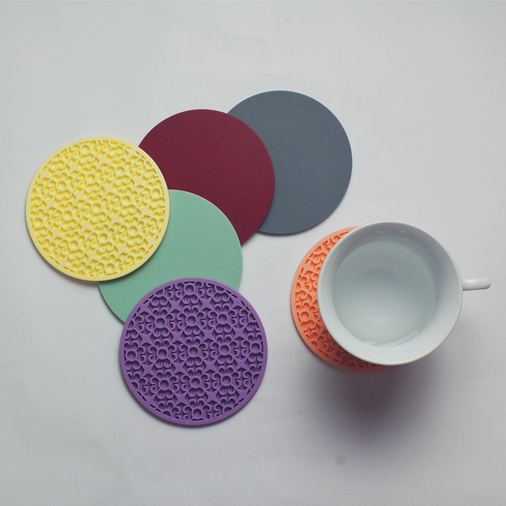 Silicone Coaster Set Non-Slip Non-Stick Coffee Coaster Silicone Eco-Friendly Table Coaster Beverage Coaster