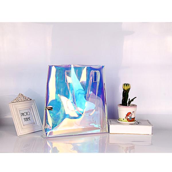 Shiny Holographic PVC bulk cosmetic bags Handbag
