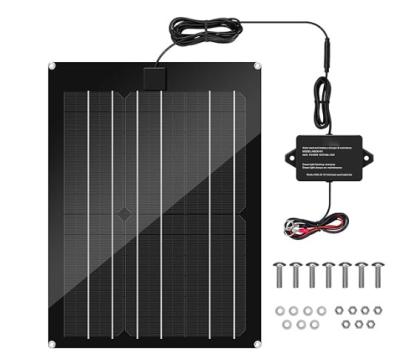 FTBM15 Solar Panel Kit Built-in  MPPT Charge Controller Waterproof with black