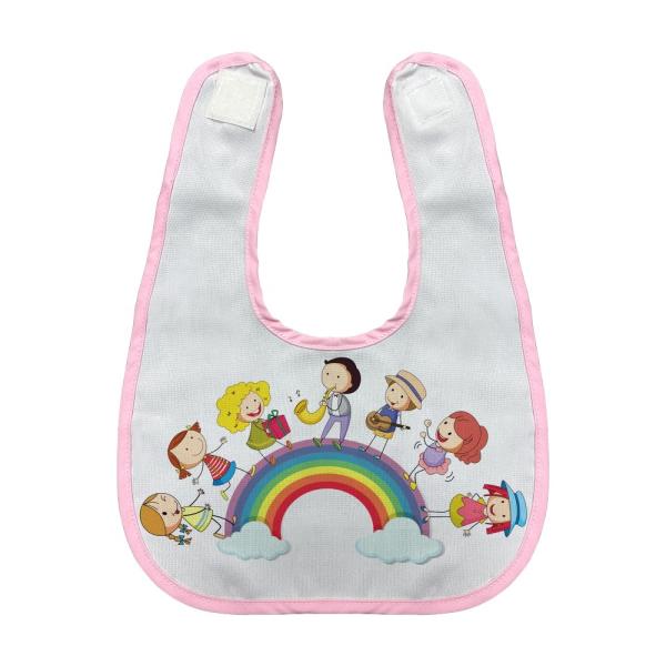 Custom Printing Logo Sublimation Baby Bib With Velcro Blanks