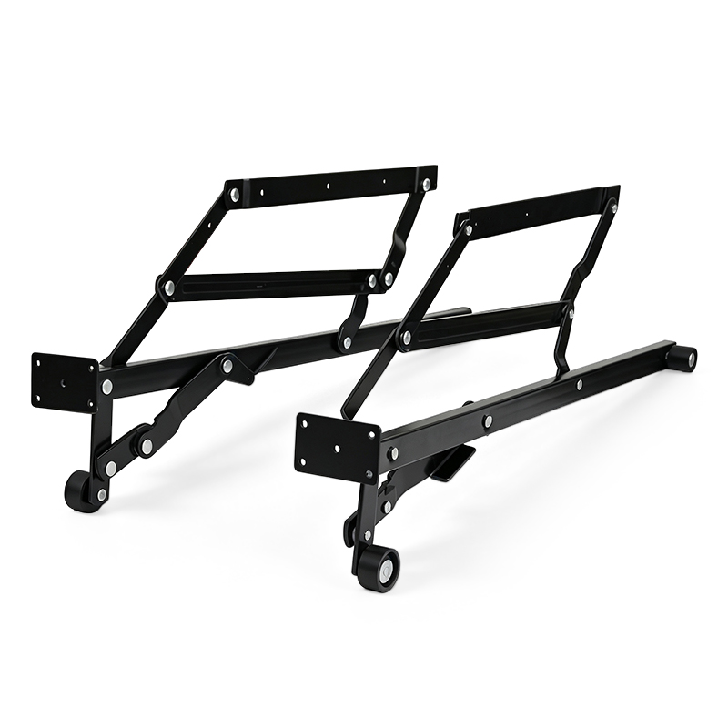 Space-Saving Multifunctional Furniture Fittings Silent Sliding Sofa Bed Conversion Lifting Mechanism Iron Hinge with Casters