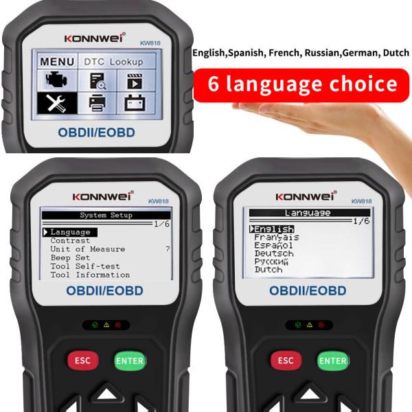 Varredor portátil Live Data Code Reader Compatible diagnóstico do carro de Eobd Obd2 Obdii com os veículos de OBD2 e de LATA