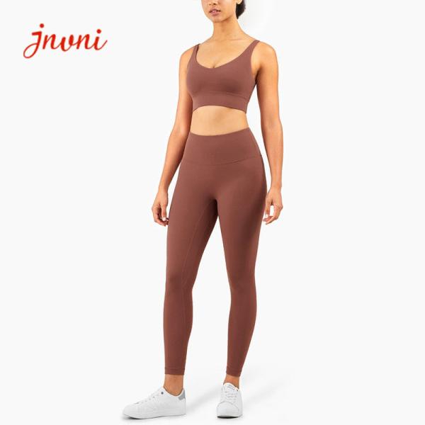 220gsm Buttery Soft Squatproof Interlock Yoga Activewear Sets Workout Sports Bra And Legging Manufacturer