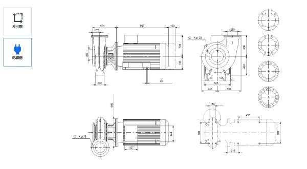 Grundfos Nbg 300-250-500/525 Heating Water Pressurization Centrifugal Pump