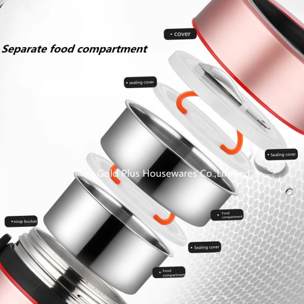 2.2L Double Wall food warmer food grade thermo lunch box for adult stainless steel insulated big food container