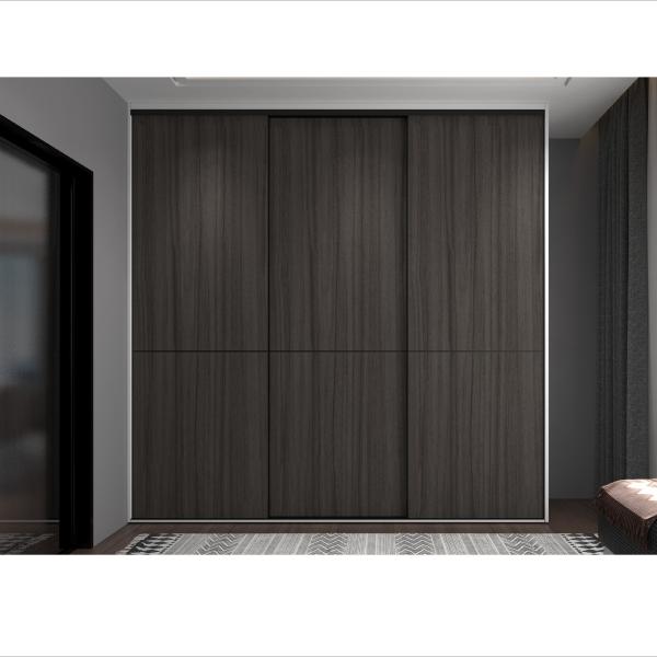 Wooden Painting Melamine White Grey Wardrobe Multi Color Sliding Door Modern