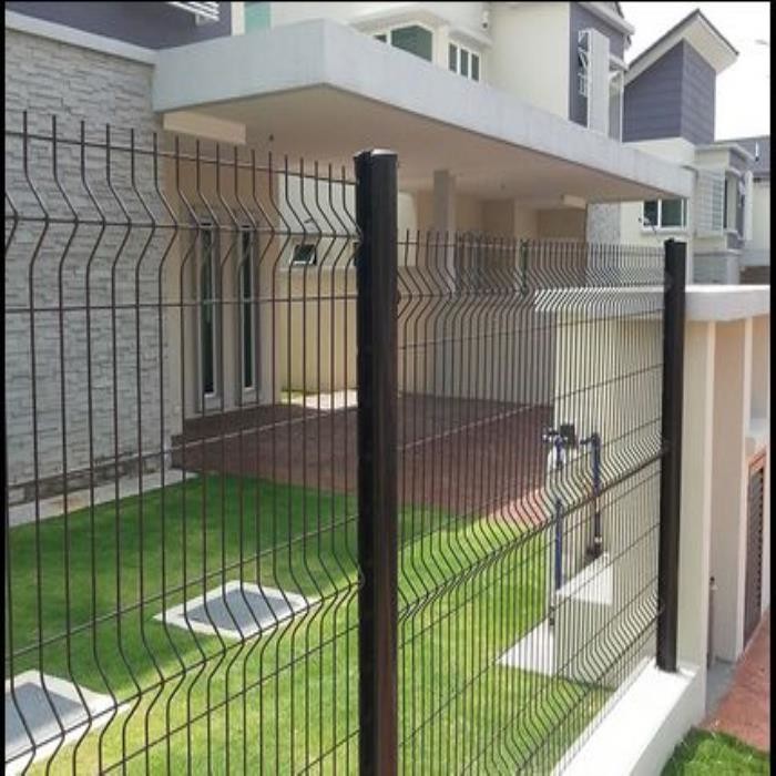 50X200mm Galvanized Steel PVC Coated 3D Curved Fence for Perimeter Security and Garden Protection