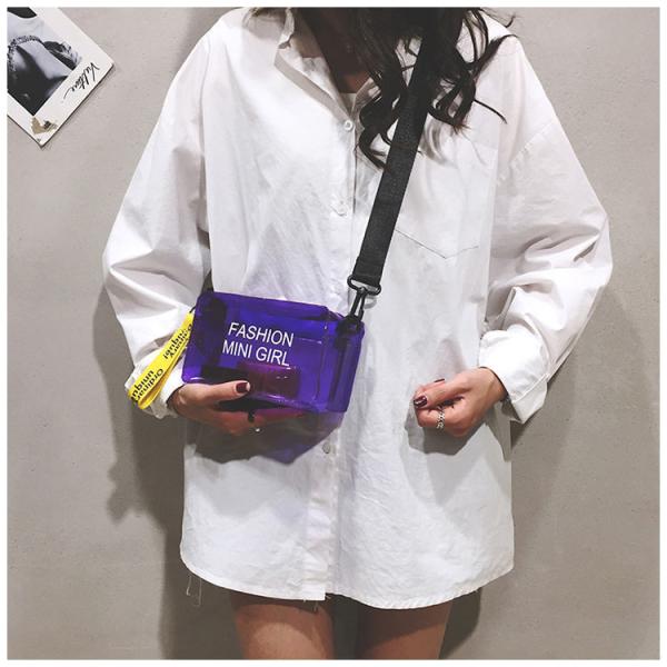 Summer Jelly Bag Transparent Bag One-Shoulder Portable Fashion Girl Bag Student Original Small Bag Simple And Large