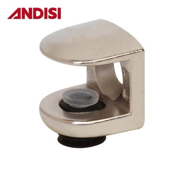 Adjustable Shelf Holder Mini Zinc Alloy Glass Clamp Shelf Support for Glass Shelf Bracket