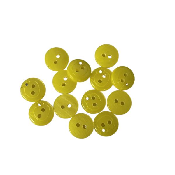 Resin Shirt Faux Crystal Buttons 18L Yellow Color Diy For Sewing Shirt