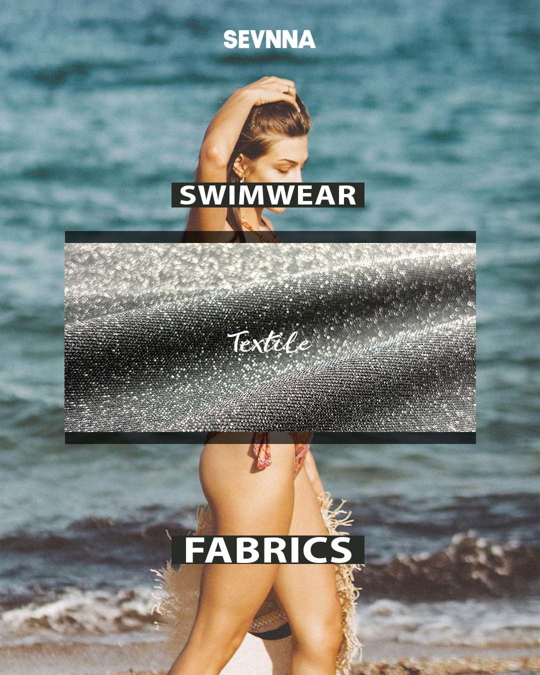 Fog Foil Metallic Print Hologram Recycled Lycra Fabric Circular Knit Soft Stretch Fabric Suitable for Athletic Wear Swimwear and Leisurewear