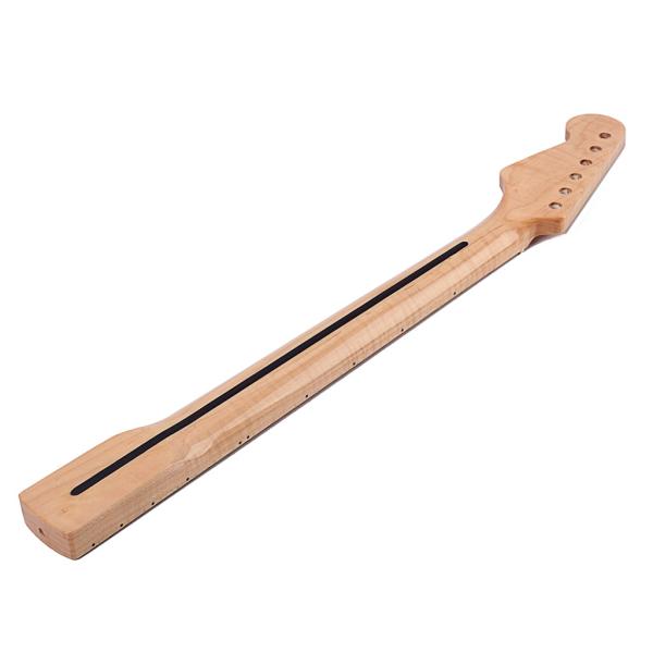 21 Frets Stratocaster Neck Maple Madeira Guitarra Elétrica Neck Substituição Skunk Stripe Truss Rod ajustável