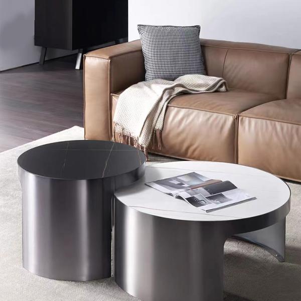 Luxurious Nordic Style Lifting Coffee Table , Ceramico  Nordic Center Table