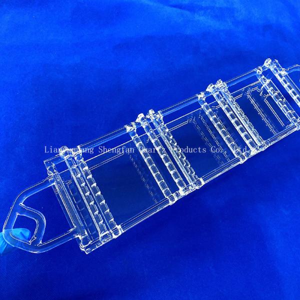 High Purity Heat Resistant Fused Quartz Glass Boat Wafer Carrier For Semiconductor