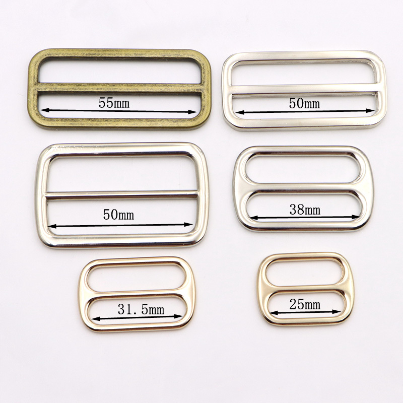 19mm Webbing Adjustment Buckle OEM ODM Tri Glide Buckles For Lady Handbag
