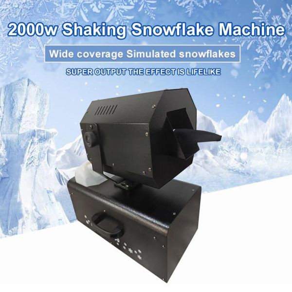 2000W Moving Head Snow Machine with 90° Angle and 5L Tank for DJ Events and Parties