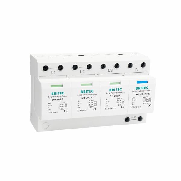 BR-25GR 3P+1 Type 1 Surge Protection Device  SPD Ableiter Thunder Arrester spark aresster gap spd class 1 Surge Lightning Protection