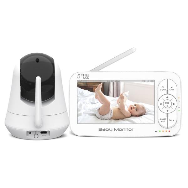 5 Inch HD Wireless Baby Monitor with Pan Tilt Camera and Night Vision