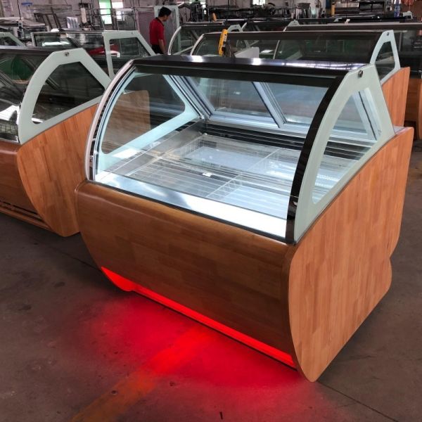Popsicle Freezer Display Counter Ice Cream Refrigerator Fan Cooling