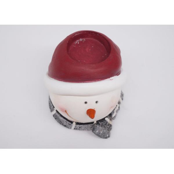 Color Customized Polyresin Crafts Santa Claus Candle Holders For Christmas Decoration