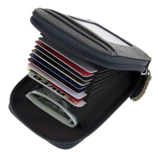 Fashion Genuine Leather Credit Card Wallet Holder Travel Card Holder Custom Sized