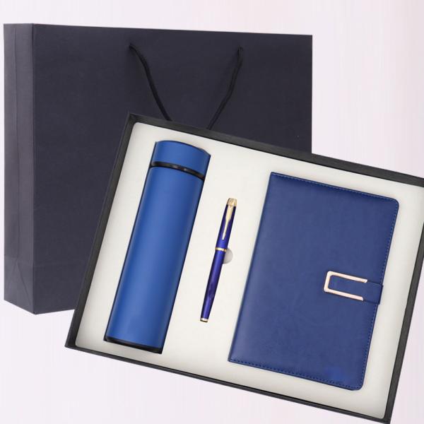 Настройка подарка для бизнеса Нержавеющая сталь Вакуумная ручка для чашек Магнитная PU кожаная ноутбук